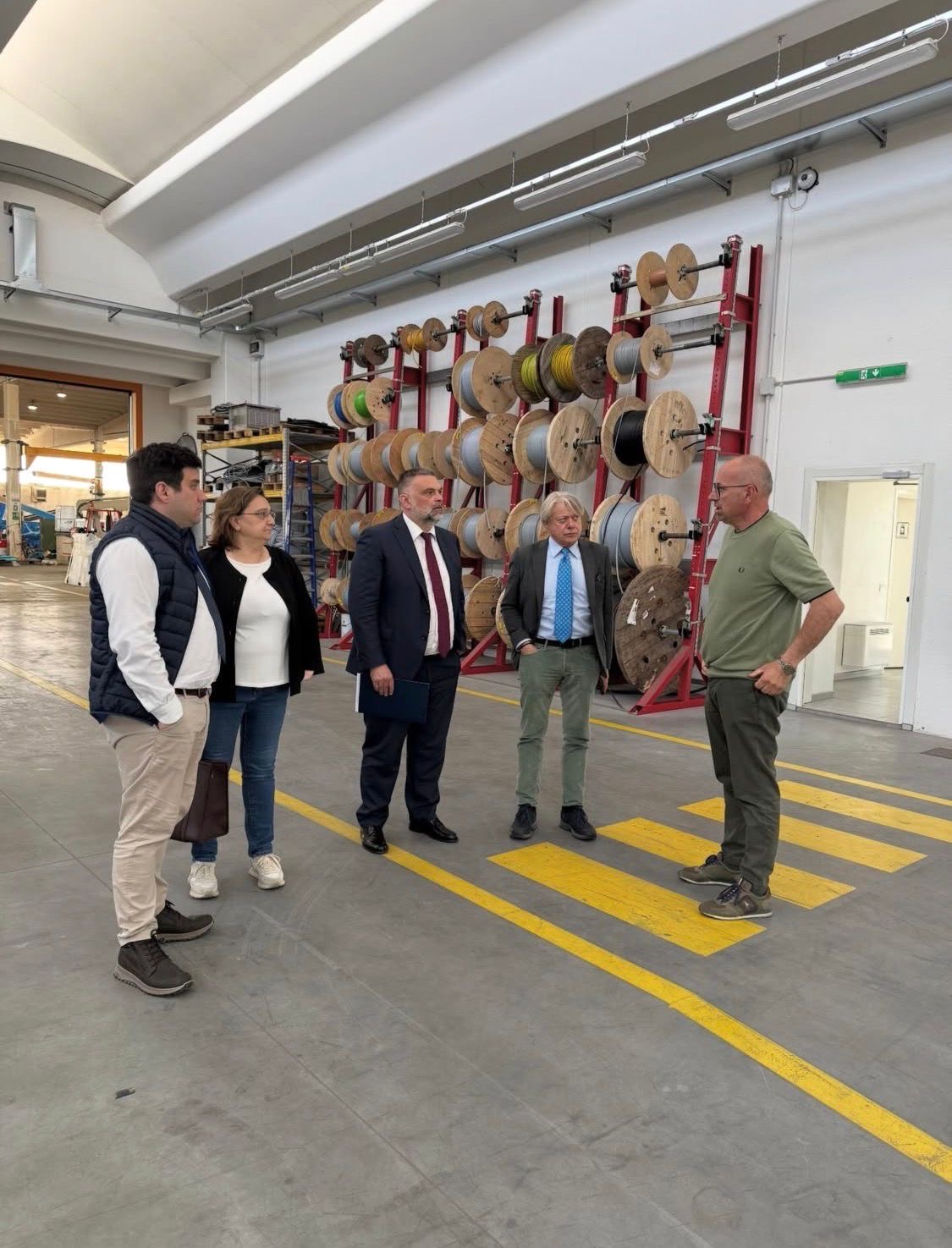 Visita a uno dei capannoni del Distretto della Giostra